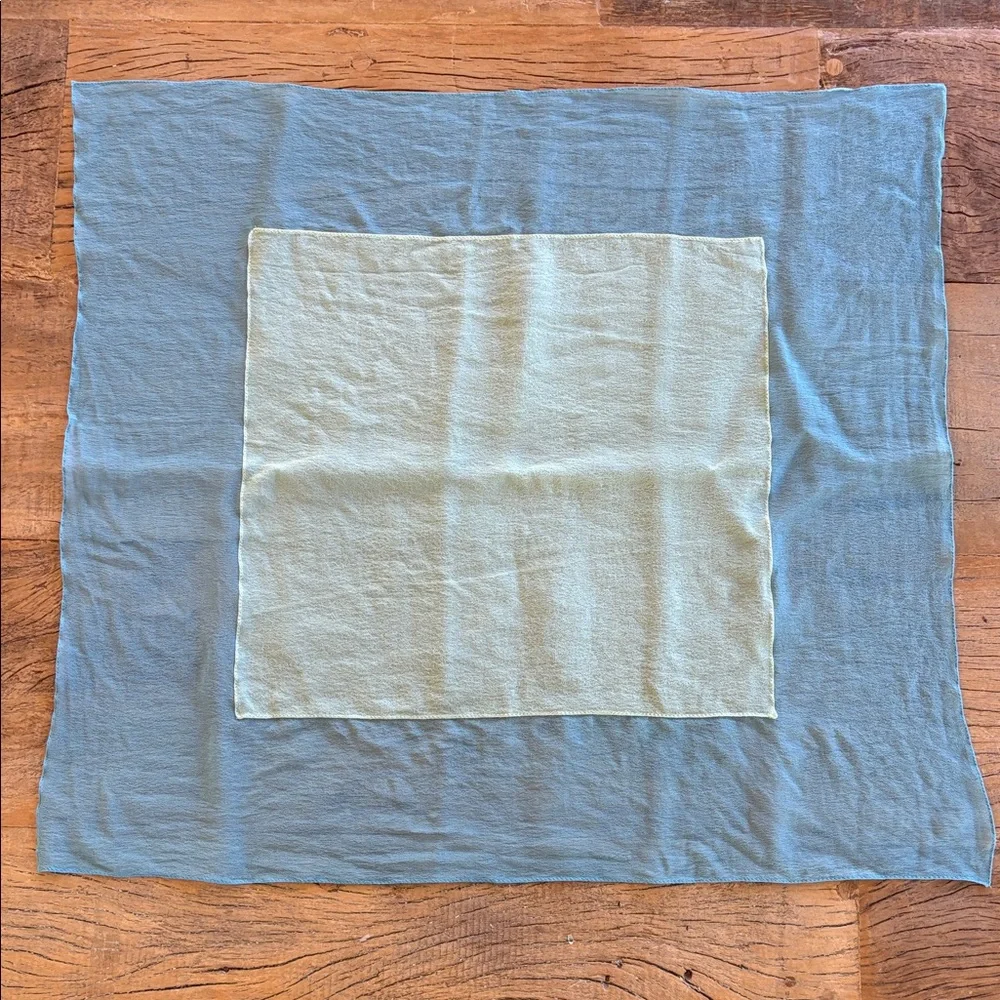 Two-Tone Blue and Sea Green Scarf